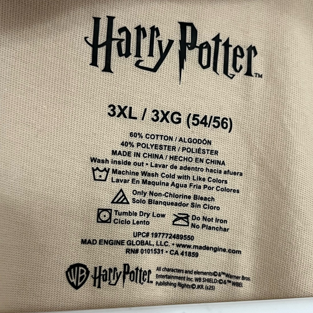 Warner Bros. Harry Potter Herbology Graphic Tee, size 3X, new - Picture 3 of 4